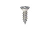 #12-14 x 2" Phillips Flat Head Sheet Metal Screw, Type AB, Steel, Zinc Plated