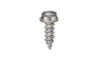 #10-16 x 3" Unslotted Hex Washer Head Sheet Metal Screw, Type AB, Steel, Zinc Plated