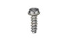 #8-18 x 1/4" Slotted Hex Washer Head Sheet Metal Screw, Type B, Steel, Zinc Plated