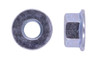 M6-1.00 Non-Serrated Flange Nut, Din 6923, Class 8, Zinc Clear