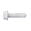 14 X 3 HEX WASHER HEAD SELF DRILL SCREWS DAGGER-GUARD WHITE (Box of 1000)