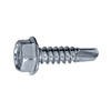 10 X 1-1/2 HEX WASHER HEAD SELF DRILL SCREWS ZINC (Box of 2500)