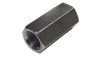 3/8"-16 x 1-1/8" Hex Coupling Nut, Steel, Zinc Clear (1/2 Across Flats) (Box of 200)