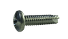 #10-32 x 1" Pan Head Phillips Thread Cutting Screw Type 23, Steel Zinc Clear (Box of 4,000)