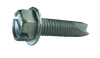 #6-32 x 3/8" Hex Washer Head Slotted Thread Cutting Screw Type 23, Steel Zinc Clear (Box of 10,000)