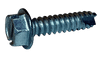 #10-16 x 1/2" Hex Washer Head Slotted Thread Cutting Screw Type 25, Steel Zinc Clear (Box of 8,000)