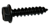 #10-16 x 1" Unslotted Hex Washer Head Sheet Metal Screw, Type AB, Steel, Black Oxide (Box of 4,000)