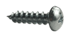 #6-18 x 3/8" Phillips Round Head Sheet Metal Screw, Type A, Steel, Zinc Plated (Box of 10,000)