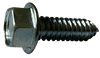 #12-11 x 1" Unslotted Hex Washer Head Sheet Metal Screw, Type A, Steel, Zinc Plated (Box of 4,000)