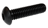 3/8"-16 x 1/2" Button Head Socket Cap Screw, Alloy Steel, Plain (Box of 100)