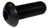 1/4"-28 x 3/8" Button Head Socket Cap Screw, Fine Thread, Alloy Steel, Plain (Box of 100)