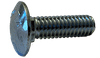 5/16"-18 x 1/2" Short Neck Carriage Bolt Low Carbon Steel, Zinc Clear - FT (Box of 2,000)