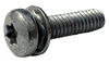 #10-24 x 1/2" Pan Head Torx SEMS Machine Screw, Zinc Clear (Conical Washer) (Box of 5,000)
