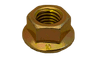 M10-1.5 Din 6923 Non-Serrated Flange Nut, Class 10, Steel, Zinc Yellow (Box of 1,000)