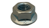 M8-1.25 Din 6923 Non-Serrated Hex Flange Nut, Class 10, Steel, Zinc Clear (Box of 1,500)