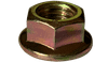 M6-1 Din 6923 Non-Serrated Hex Flange Nut, Class 8, Steel, Zinc Yellow (Box of 3,000)