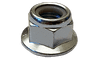 M6-1.0 Din 6926 Flange Nylon Insert Lock Nut, Class 8, Steel, Zinc Clear (Box of 2,000)