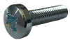 M4-0.7 x 30mm Pozi Drive Pan Head Machine Screw Din 7985, Steel, Zinc Clear - FT (Box of 1,500)