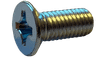 M4-0.7 x 14mm Phillips Drive Flat Head Machine Screw, DIN 965, Steel, Zinc Clear - FT (Box of 2,500)