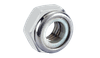 M10-1.50 Din 985 Nylon Insert Lock Nut, 18-8 Stainless Steel, Plain (Box of 750)