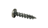 #6-13 x 1/2" Square Drive Pan Head Deep Thread Cabinet Screw, Type 17, Steel, Zinc Clear - FT (Box of 8,000)