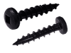 #10-9 x 3/4" Square Drive Pan Head Deep Thread Cabinet Screw, Type 17, Steel, Black Oxide - FT (Box of 4,000)