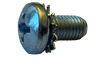 #4-40 x 1-1/8" Pan Head Phillips SEMS Machine Screw, Zinc Clear (External Tooth L/W) (Box of 8,000)