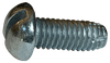 1/4"-20 x 1/2" Pan Head Slotted Thread Cutting Screw Type F, Steel Zinc Clear (Box of 1,000)