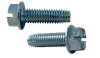 #8-32 x 1" Hex Washer Head Slotted Thread Cutting Screw Type F, Steel Zinc Clear (Box of 6,000)