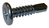 #10-16 x 2-1/2" Pancake Head Phillips Tek Screw #3 Point, Steel Zinc (Box of 1,000)