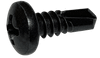 #4-24 x 1/4" Pan Head Phillips Tek Screw #2 Point, Steel Black Oxide (Box of 10,000)