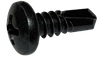 #8-18 x 2-1/2" Pan Head Phillips Tek Screw #2 Point, Steel Zinc Black (Box of 2,000)