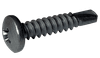 #8-18 x 1-1/2" Pan Head Phillips Tek Screw #3 Point, Steel Silver Ruspert (Box of 4,000)