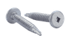1/4"-14 x 2" Pancake Head Square Tek Screw #1 Point, Steel Silver Ruspert (Box of 1,000)