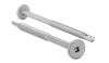 1/4"-14 x 3" Large Pancake Head Square Tek Screw #3 Point, Steel Silver Ruspert (1000 HR) - PT (Box of 750)