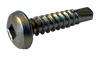 1/4"-14 x 1/2" Pan Head Square Tek Screw #2 Point, 18-8 SS (Box of 2,000)