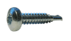 #12-14 x 1-1/2" Pan Head Torx (6-Lobe) Tek Screw #2 Point, Steel Zinc (Box of 2,000)
