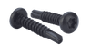 #10-16 x 1" Pan Head Torx (6-Lobe) Tek Screw, Steel Black Oxide (Box of 5,000)