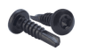#10-16 x 5/8" Pan Head Torx (6-Lobe) Tek Screw, Steel Zinc Black (Box of 8,000)