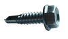#6-20 x 5/8" Hex Washer Head Tek Screw #2 Point, Steel Zinc (Box of 10,000)