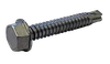 1/4"-14 x 2" Hex Washer Head Tek Screw #2 Point, 410 SS (Box of 1,000)