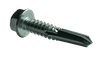 1/4"-14 x 1-1/4" Hex Washer Head Tek Screw #5 Point, Steel Zinc (Box of 1,500)