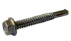 1/4"-14 x 1-3/4" Hex Washer Head Tek Screw #5 Point, 410 SS (Box of 500)
