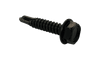 #12-14 x 2" Hex Washer Head Tek Screw #2 Point, Steel Zinc Black (Box of 2,000)