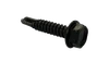1/4"-14 x 1/2" Hex Washer Head Tek Screw #2 Point, Steel Zinc Black (Box of 3,000)
