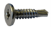 #10-16 x 3/4" Pancake Head Square/Phillips Combo Tek Screw #3 Point, 18-8 SS (Box of 800)