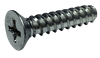 #3-24 x 3/8" Flat Head Phillips Thread Rolling Screw, Steel Zinc Clear & Wax (Box of 10,000)