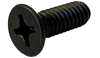 M3-0.5 x 10mm Phillips Drive Flat Head Machine Screw, DIN 965, 18-8 Stainless Steel, Black Oxide - FT (Box of 3,000)