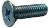 #0-80 x 1/8" Phillips Drive 82 Degree Flat Head Machine Screw, Steel, Zinc Clear - FT (Box of 10,000)