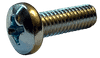 #0-80 x 1/4" Phillips Drive Pan Head Machine Screw, Steel, Zinc Clear - FT (Box of 10,000)